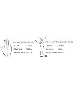 KIT RENO GUANTES + RODILLERAS NEGRO-BLANCO-AL1022 2