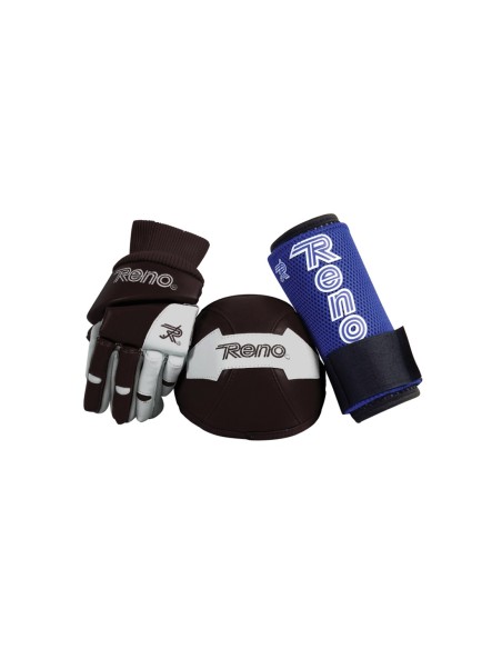 KIT RENO GUANTS _ GENOLLERES _ ESPINILLERA NEGRE BLANC BENJAMÍ4897