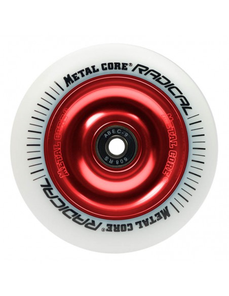 RUEDA METALCORE© 100MM - BLANCO / ROJO628