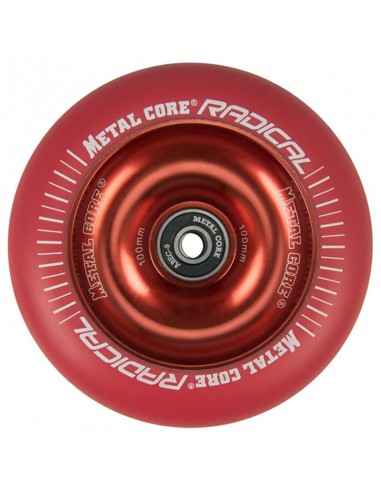 RUEDA METALCORE© 100MM - ROJO / ROJO FLUORESCENTE 653