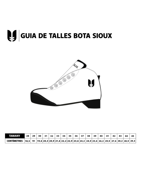 BOTES SIOUX TOTEM BLANC NEGRE (37-45)5986